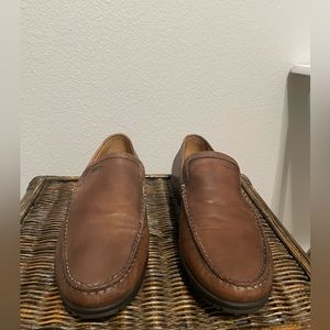 Geox Respira Mens Driving Loafers tan Leather